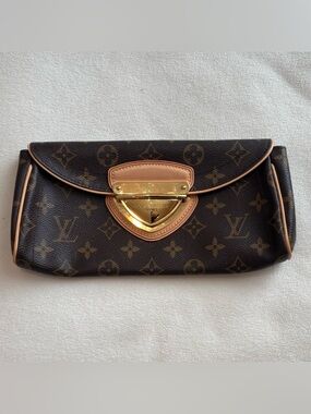 Louis Vuitton Gold and Brown Monogram Clutch